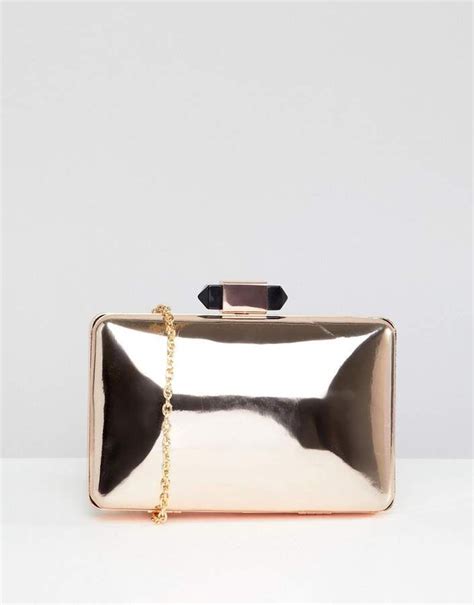 true decadence rose gold metallic box clutch bag|True Decadence Clutches and evening bags for Women.